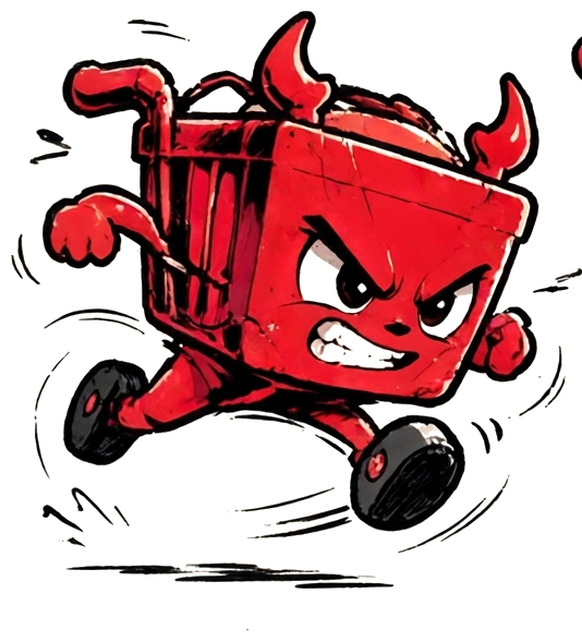 EvalCart mascot running